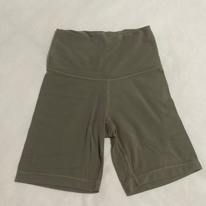 Aritzia Olive Green Biker Shorts